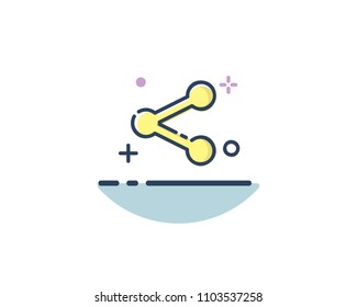 share icon design illustration,line filled style design, designed for web and app