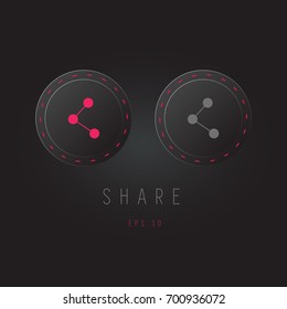 Share icon design on modern flat background