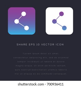 Share icon design on modern flat background