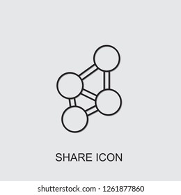 share icon . Editable line share icon from education. Trendy share icon for web and mobile.