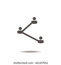 share Icon, flat design style