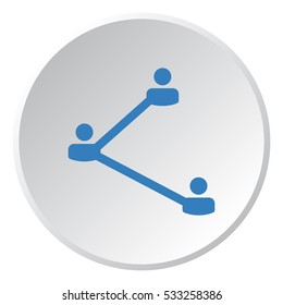 share Icon, flat design style