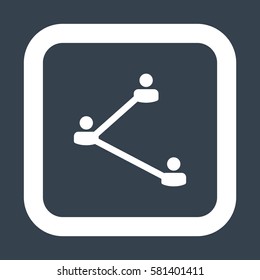 share Icon, flat design style