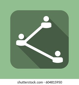 share Icon, flat design style