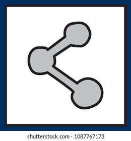 share icon in flat design,vector illustration.