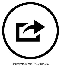 share Icon. Flat style Circle Shape isolated on white background. Vector illustration