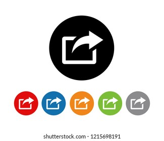 Share icon flat symbols vector