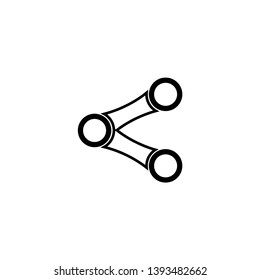 Share Icon Flat Vector Illustration - Vector