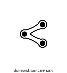 Share Icon Flat Vector Illustration - Vector