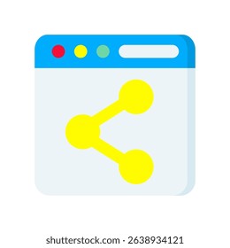 Share Icon Flat Vector Illustration