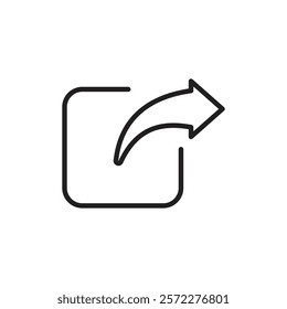 Share icon Flat vector set outline