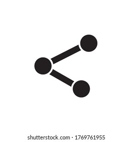 share icon glyph vector illustration black style. isolated on white background