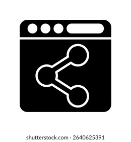 Share Icon Glyph Vector Illustration