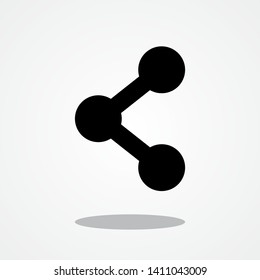 Share Icon with Gray Shadow 