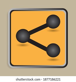 Icono de Compartir. Gran vector para medios sociales, multimedia, web, archivos, documentos, aplicaciones, computadoras, laptops, etc.