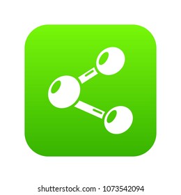 Share icon green vector isolated on white background