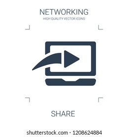 share icon. high quality filled share icon on white background. from networking collection flat trendy vector share symbol. use for web and mobile
