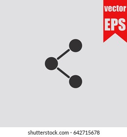 Share icon infographic isolated  in flat style.Vector illustration.