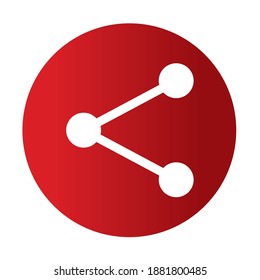 share icon inside a bubble vector illustration design