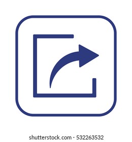 Share  icon, isolated. Flat  design. 