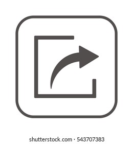 Share  icon, isolated. Flat  design. 