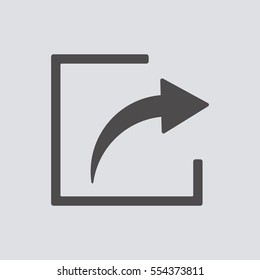 Share  icon, isolated. Flat  design. 