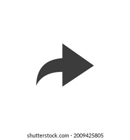 Share Icon Isolated on Black and White Vector Graphic