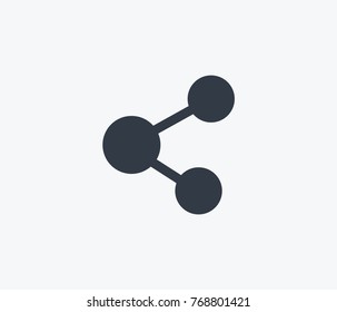 Share icon isolated on clean background. Internet concept drawing share icon in modern style. Vector illustration of share icon for your web site mobile logo app UI design.