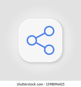 Share icon isolated on a gray background