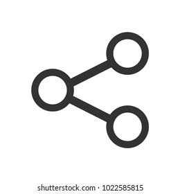 Share icon isolated on white background. Link symbol modern, simple, vector, icon for website design, mobile app, ui. Vector Illustration