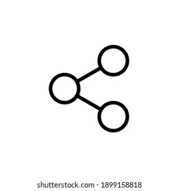Share icon isolated on white background. Share icon modern symbol for graphic and web design. Share icon simple sign for logo, web, app, UI. Share icon flat vector illustration, Editable Stroke.