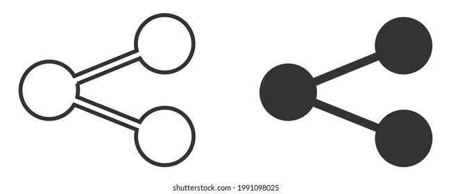 Share icon isolated on white background. 