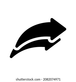 Share icon isolated on white background