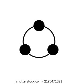 Icono de recurso compartido aislado en fondo blanco. Compartir un símbolo moderno para diseño gráfico y web.