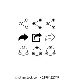 Share icon isolated on white background. Share icon modern symbol for graphic and web design.