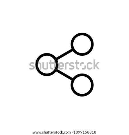 Share icon isolated on white background. Share icon modern symbol for graphic and web design. Share icon simple sign for logo, web, app, UI. Share icon flat vector illustration, Editable Stroke.