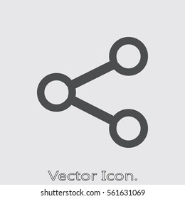 share icon isolated sign symbol and flat style for app, web and digital design. Vector illustration.