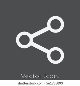 share icon isolated sign symbol and flat style for app, web and digital design. Vector illustration.