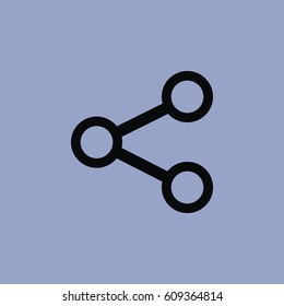 share icon isolated sign symbol and flat style for app, web and digital design. Vector illustration.