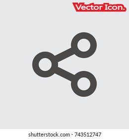 share icon isolated sign symbol and flat style for app, web and digital design. Vector illustration.