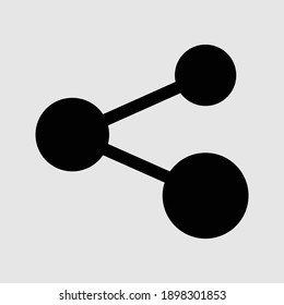 ilustración vectorial aislada de icono compartido