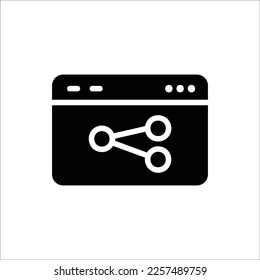 icono de compartir con un vektor aislado y fondo transparente