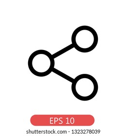 Share icon isolated.Share icon modern symbol for graphic and web design. Share icon simple sign for logo, UI. Share icon flat vector illustration, EPS10. Premium - Vector