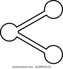 Share Icon Line Art Vector Illustration for Social Media Content and Online Distribution