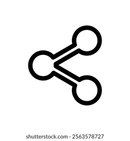 Share Icon Line Style Design Web and Mobile Vector Illustration.