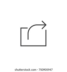 share Icon. line style vector illustration