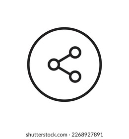 Teilen Sie das Design-Element für Symbole. Kann für Share, Network, Connection Design verwendet werden.
