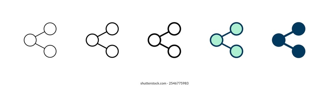 Diseño de logotipo de icono de Compartir. Compartir signo y símbolo