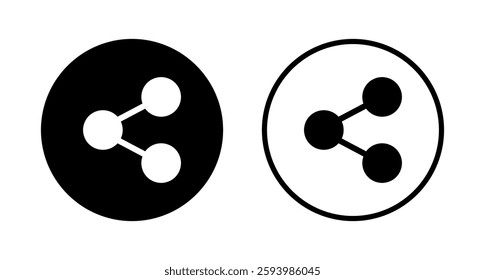 Share icon logo design. Sharing sign and symbol