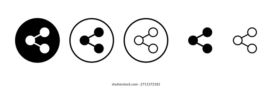 Diseño de logotipo de icono de Compartir. Compartir signo y símbolo